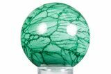 Flowery Polished Malachite Sphere - DR Congo #348893-1